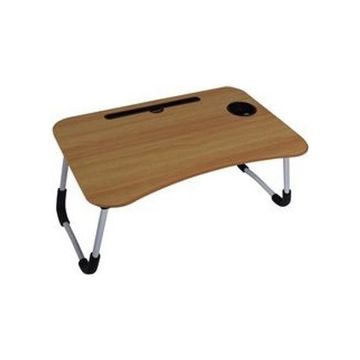 UniQue Multifunctional Foldable Laptop Desk-Wood Finish Table Top