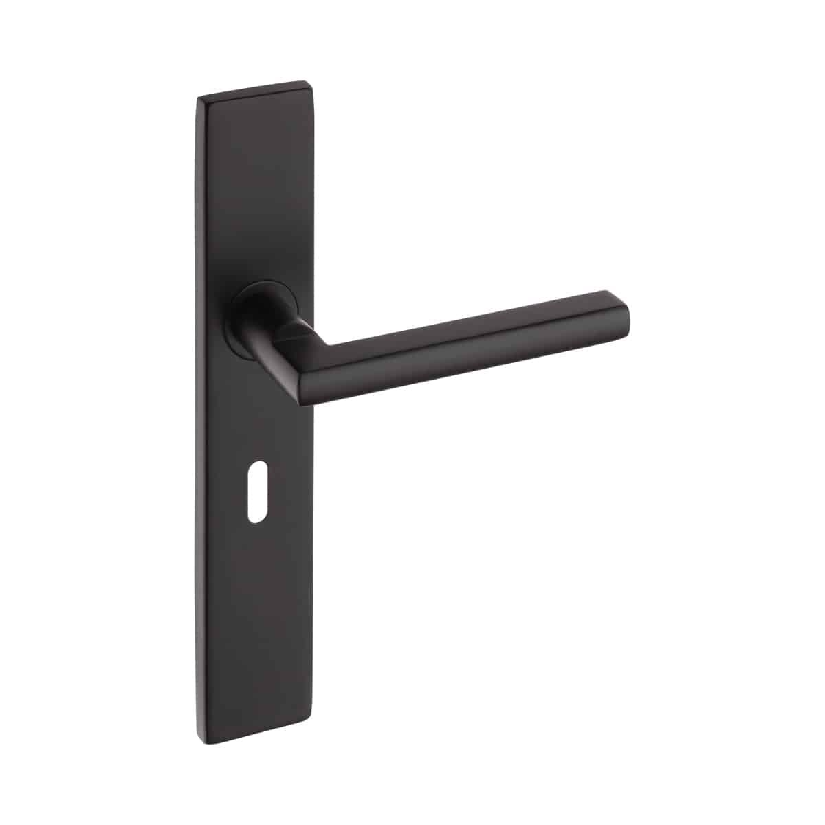 PELLO LEVER ON SQ PLATE KEY57MM MB