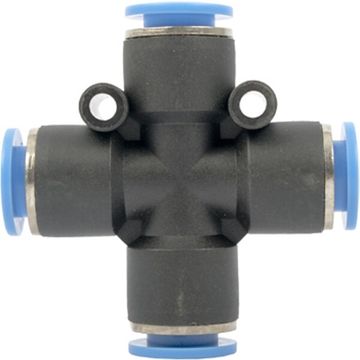 Aircraft Pu Hose Fitting 4 Way Connector 10mm
