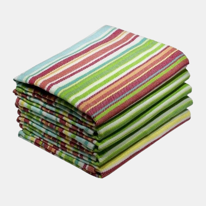Multipurpose, Easy Fit, Absorbent Kitchen Towel - Design 2152 - 049x074cms - (05 Pc Pack) - Stripes
