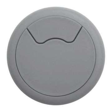 ROCO Round Cable Management Desk/Counter Port Grey 64mm