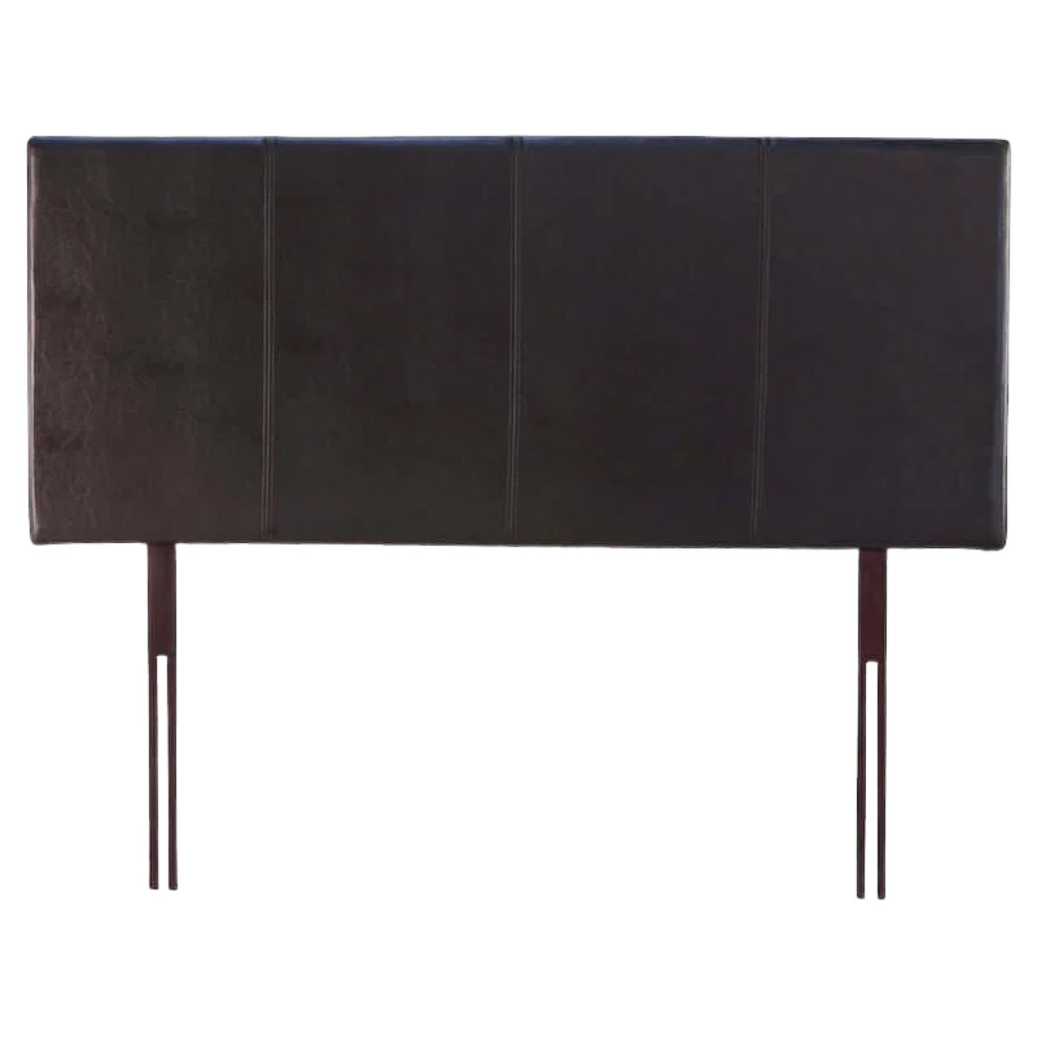 Brown Leather Look Upholstered Headboard - King