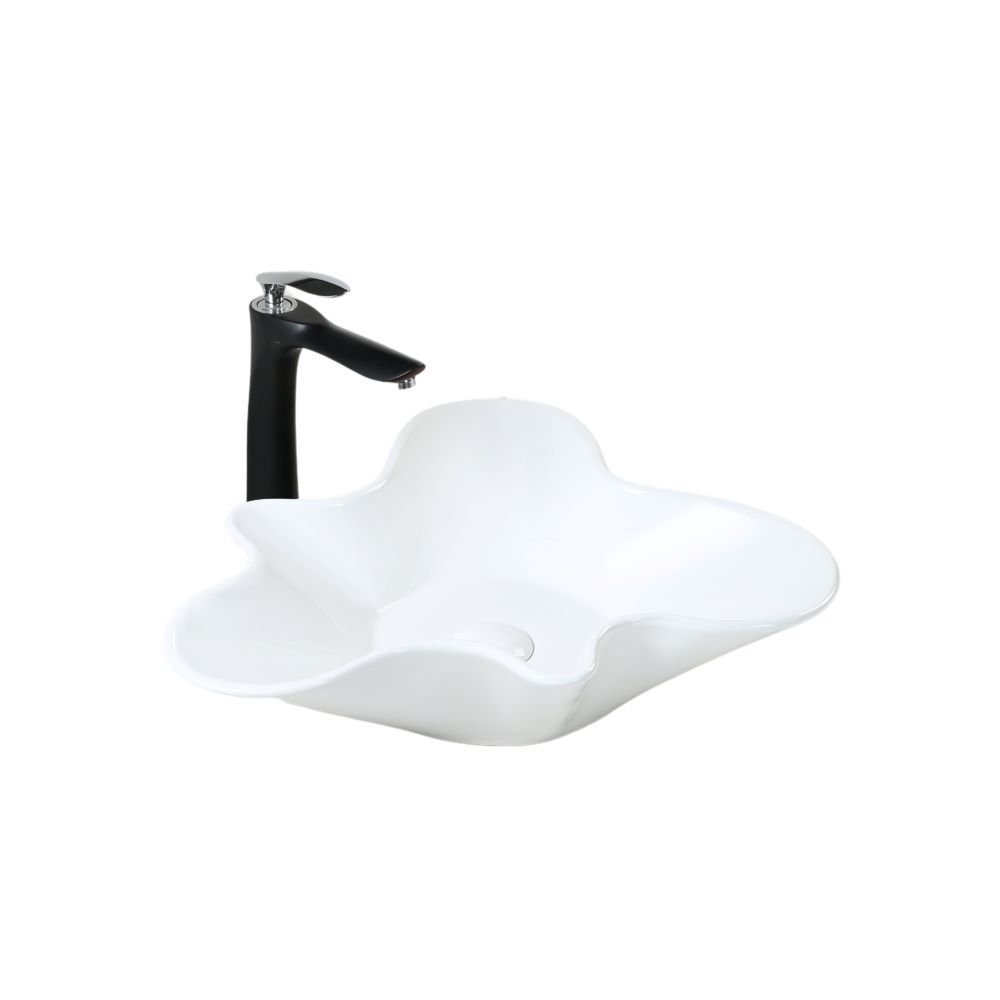 Counter top Ceramic Basin / table top - Bat - White