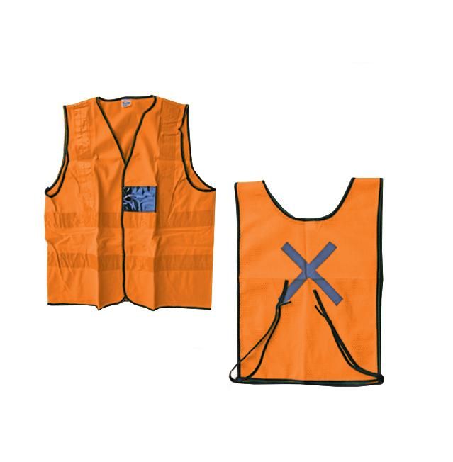 Reflective Waist Jacket Orange Medium - 3 Pack