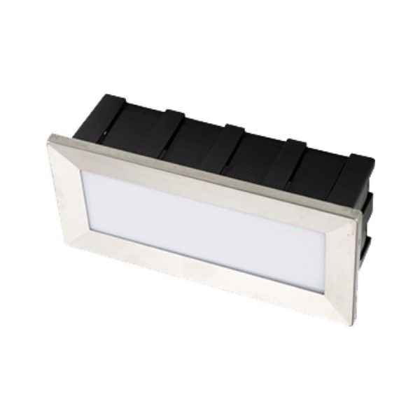 230VAC Cool White LED Recessed Wall Light IP65 205 x 95