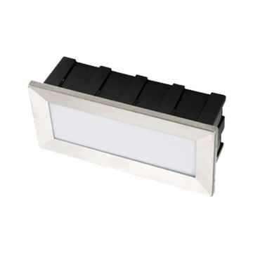 230VAC Cool White LED Recessed Wall Light IP65 205 x 95