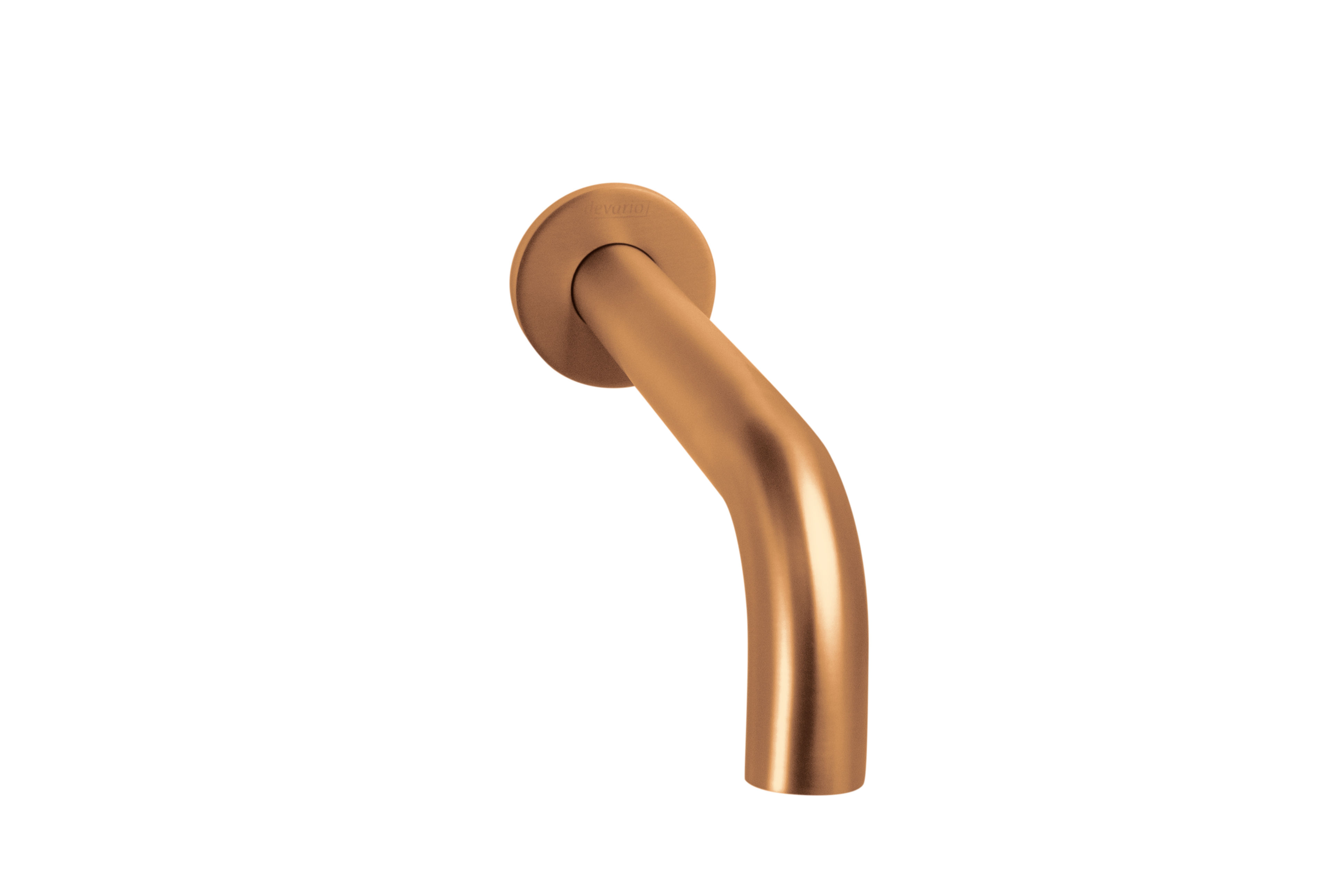 Devario Premio Round Wall Spout 24*200mm Brass- Rose Gold