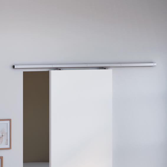 Sliding Mechanism (without door) Belem ARTENS for Wooden Door up to 40kg and 930mm width with Grey Rail Cover
