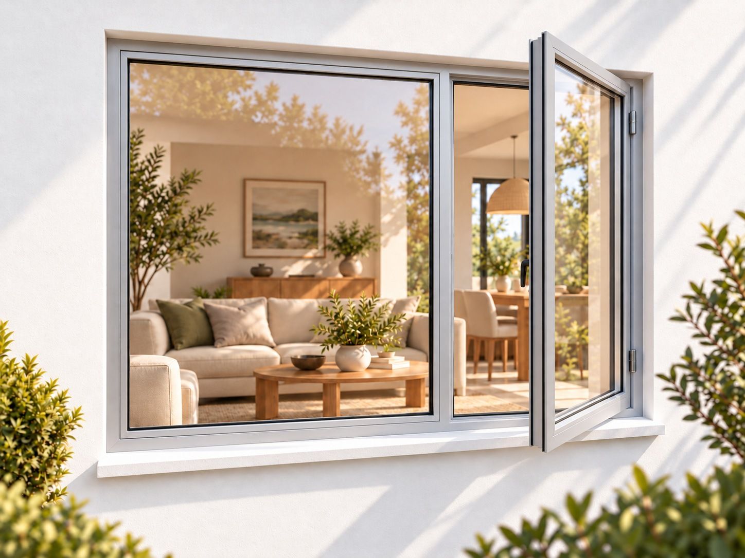 Kenzo Premium Side-Hung Aluminium Window - Silver, 1800 900 mm, Right Side Opener