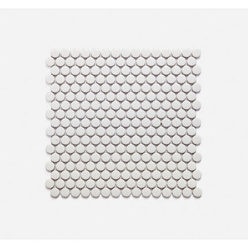 Mosaic Porcelain - White Penny Round - 309x315 (per sheet)