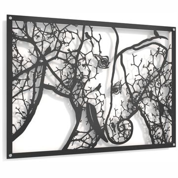 Mothers Warmth - Raised Metal Elephant Wall Art - 80 x 120 cm