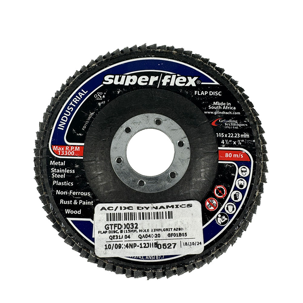 Super Flex - Flap Disc 115mm AZ80 Grit (22mm)