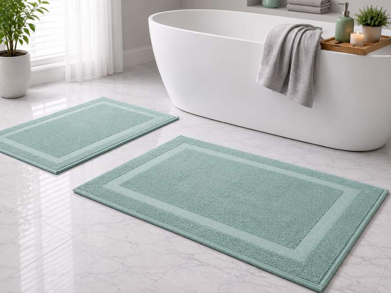 Plush 750GSM - Bath Mat - 050x080cm - Harbor Gray(2pc Pack)