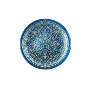 IRENA PLATE INSTANBUL 35CM BLUE & GOLD - Set of 1