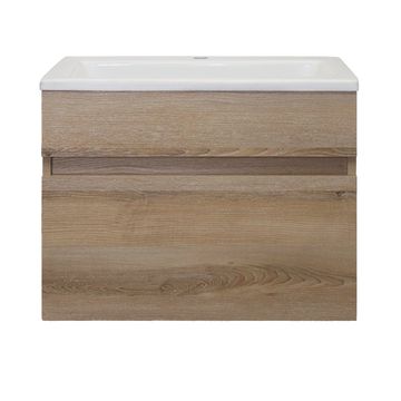 Valore Floating Vanity with Polymarble Resin Basin | Washed Shale