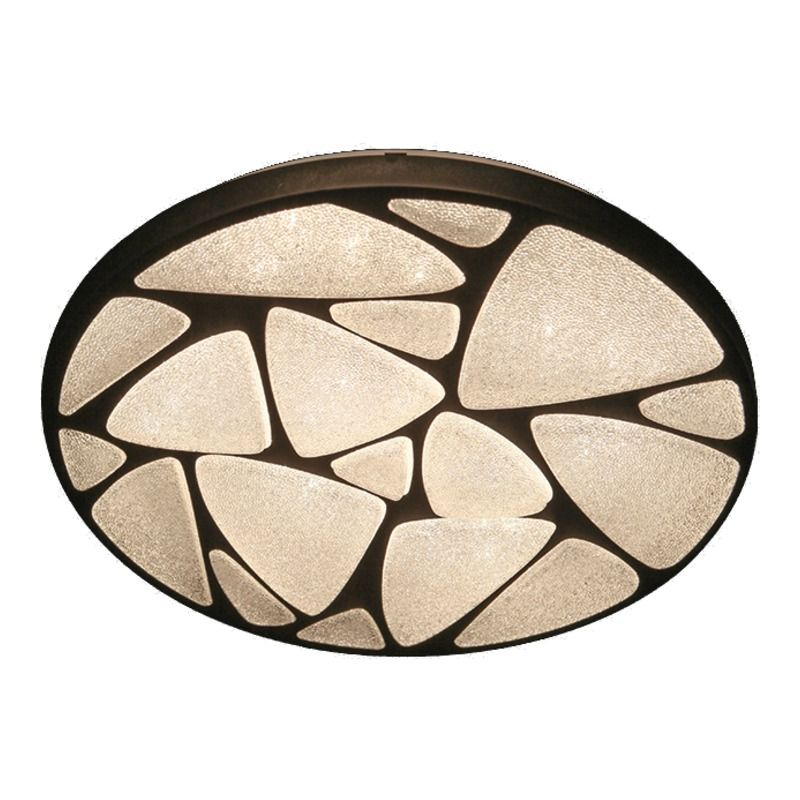230v 24W LED Acrylic Pebble 40cm Crystal Sand Black Ceiling Fitting