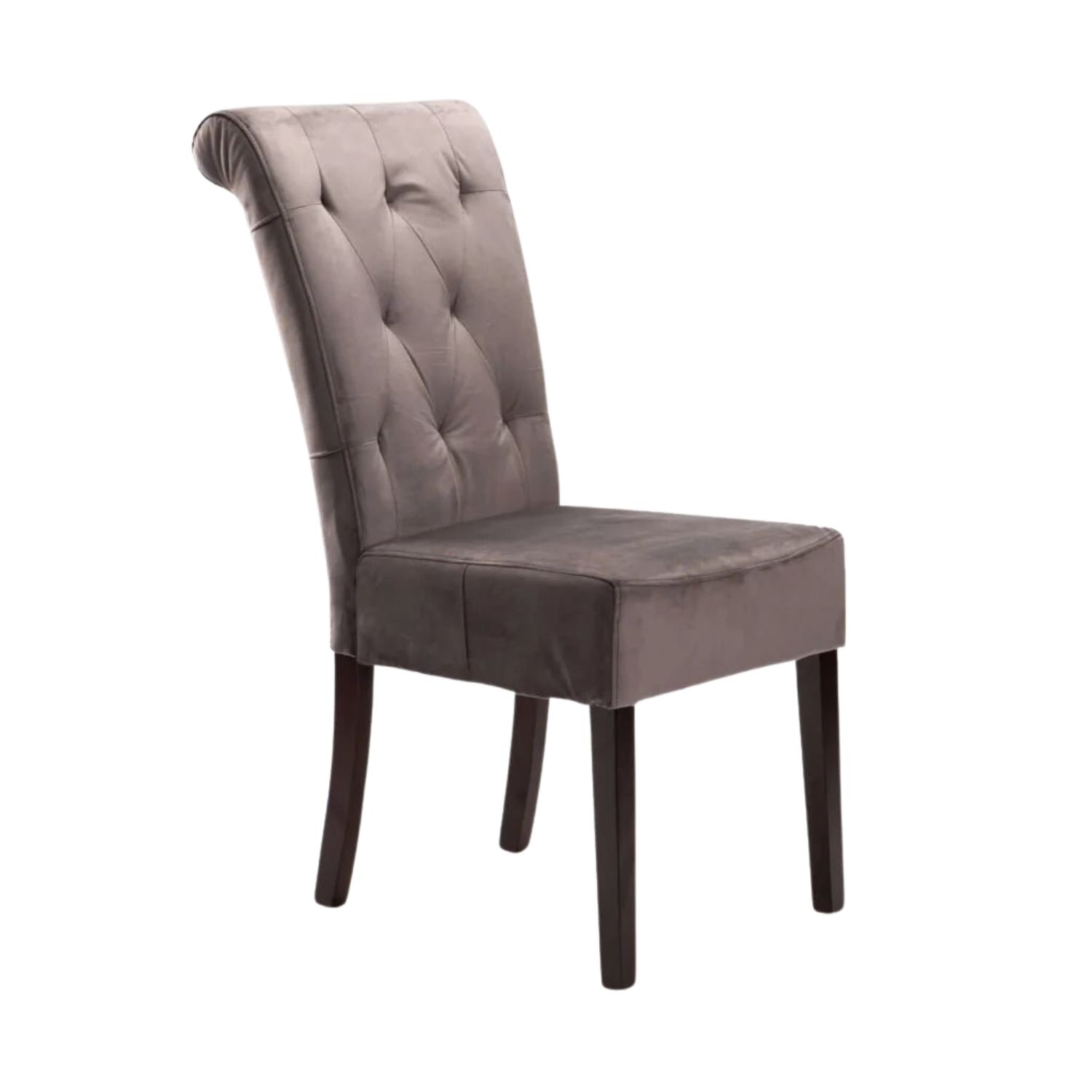 Tufted Velvet Dining Chair with Wooden Legs