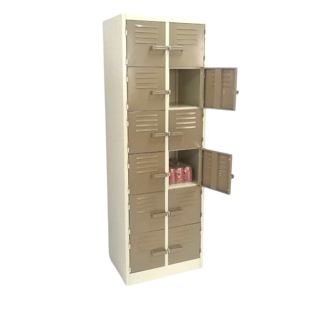 12 Door Steel Locker - Ivory Karoo