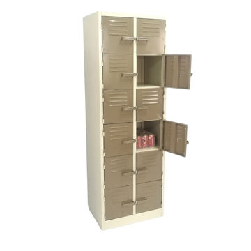 12 Door Steel Locker - Ivory Karoo