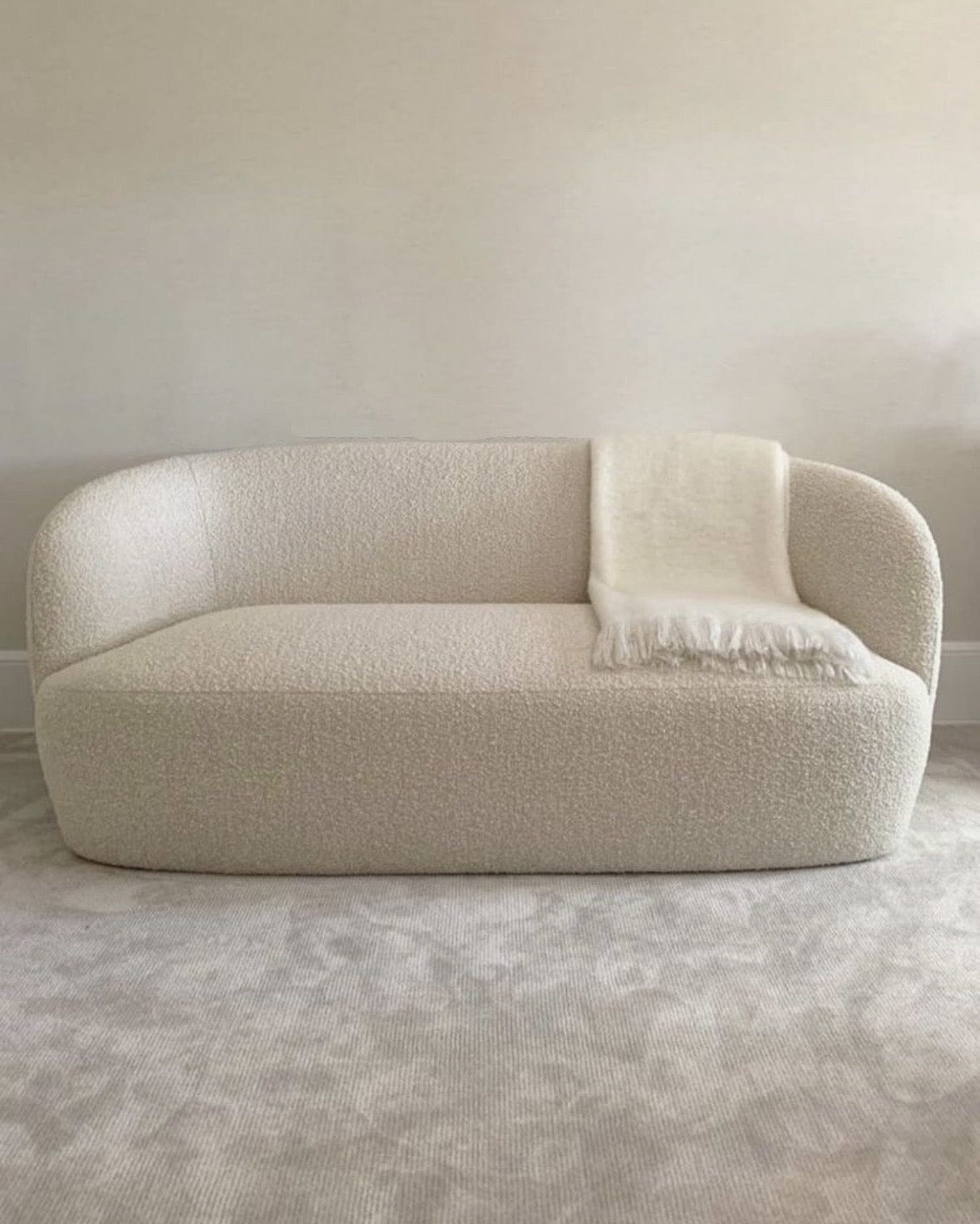 2 Seater Kemode Boucle Couch