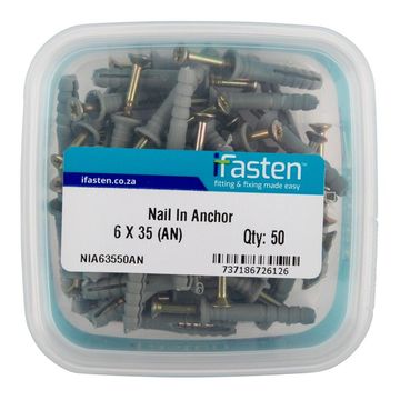 Ifasten Nail In Anchor 6Mmx35Mm 50 Pt- 2 Pack