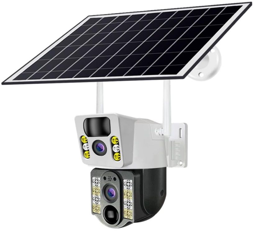 Solar-Powered 360 Security Camera with Night Vision