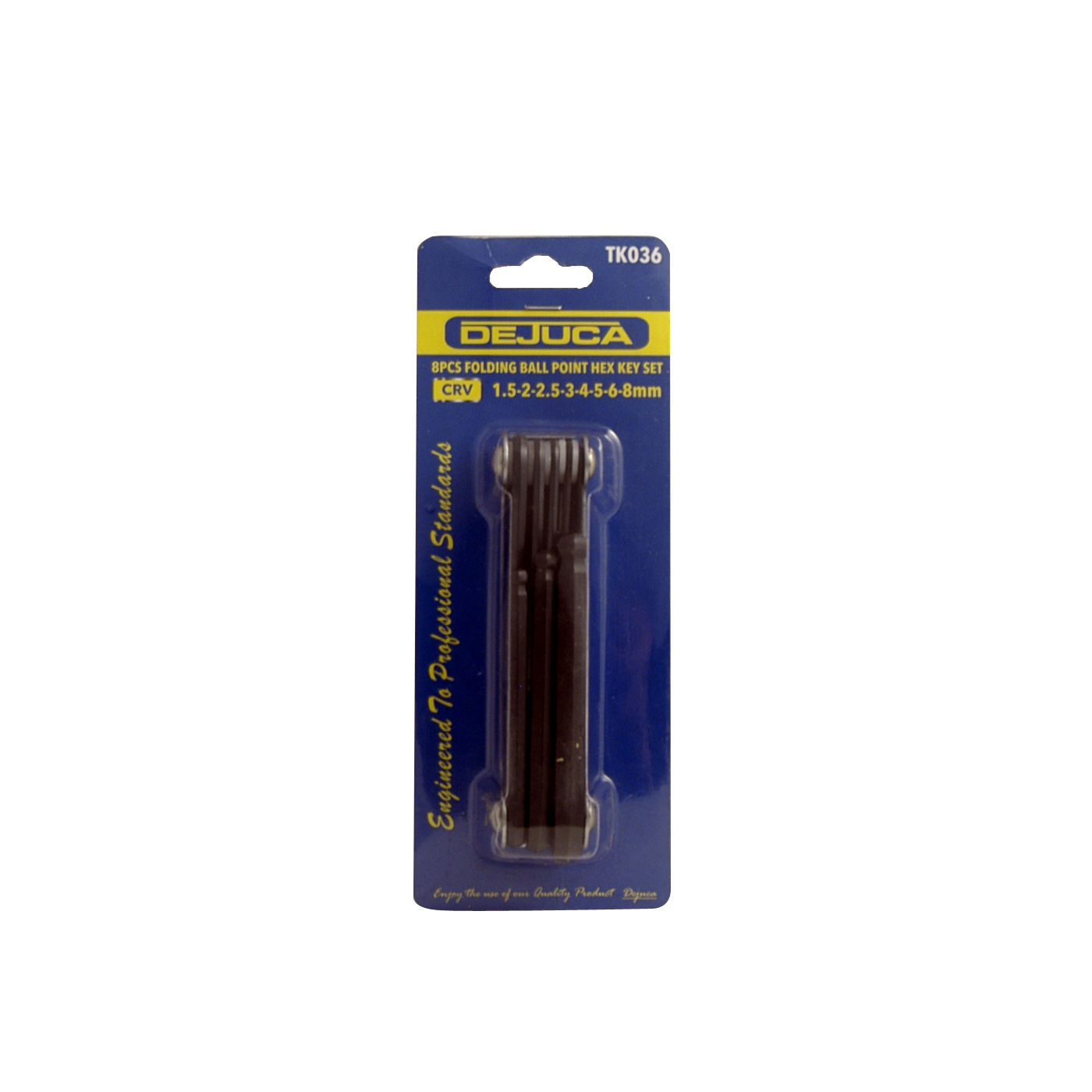 Dejuca - Allen Key Set - Ball - Folding Holder - 8/piece - 8 Pack