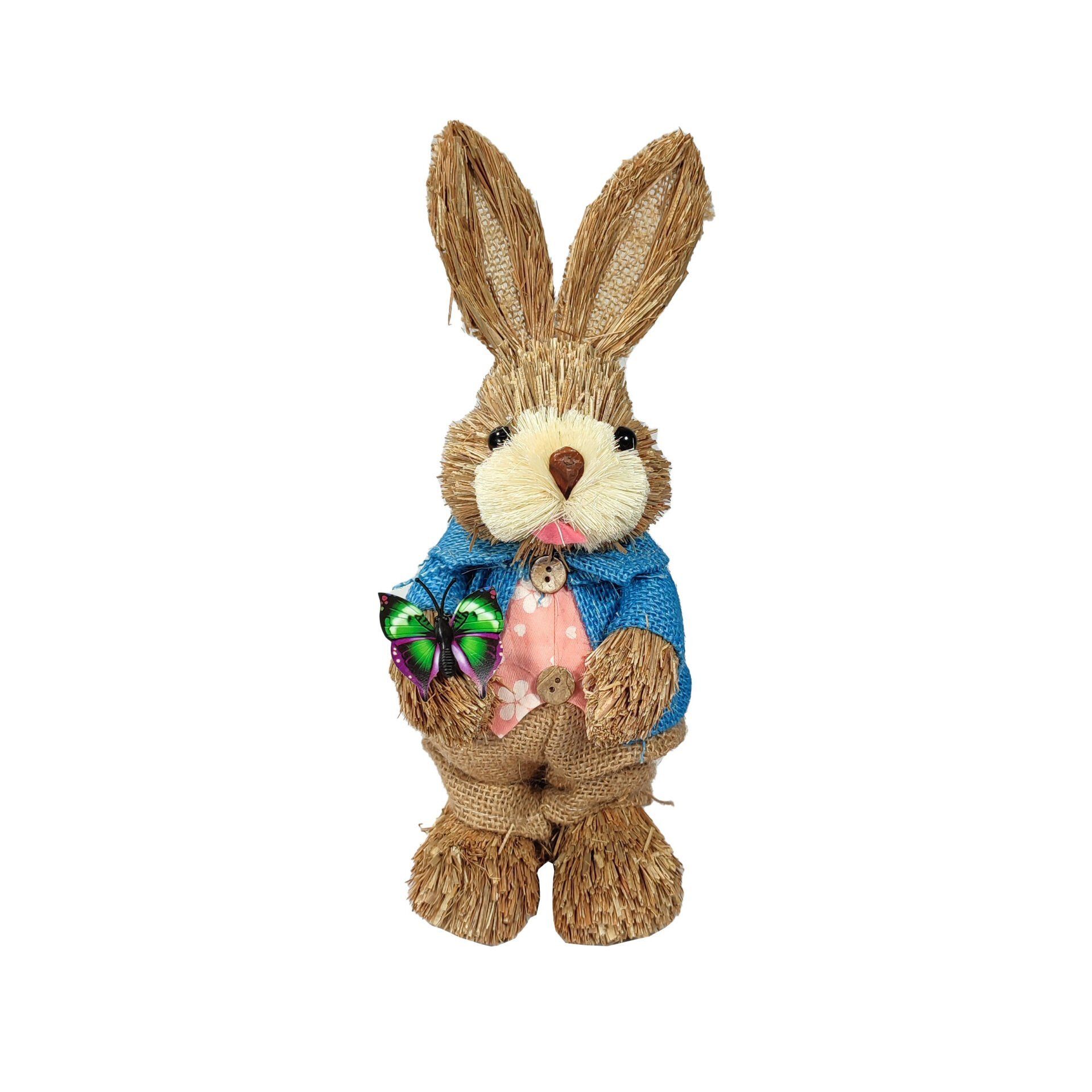 Grass Bunny Boy With Butterfly 25Cm