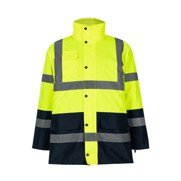 PIONEER SAFETY Jacket Parka 5 In 1 Lime/Navy Medium