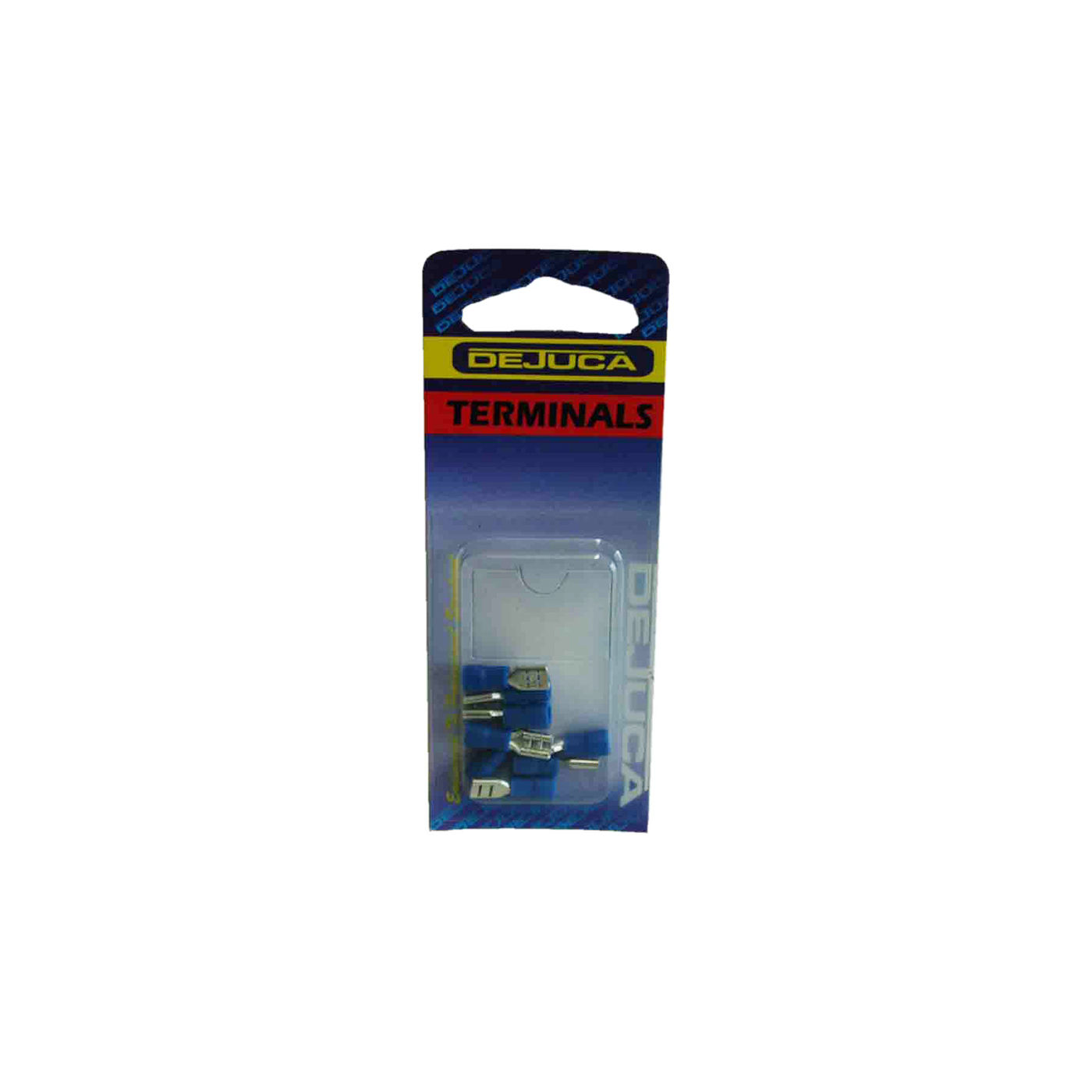 Dejuca - Terminal - Disconnect - Blue - Female - 4mm - 8/Card - 6 Pack
