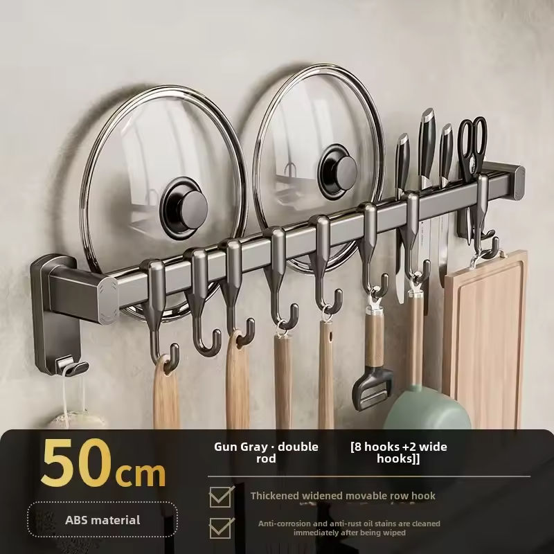 Suction cup kitchen hook rod wall mount