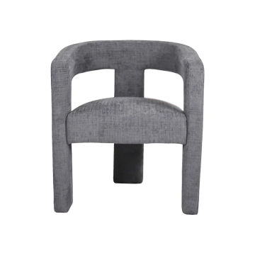 Sage Fabric Dining Chair – Upholstered Seat with Black Metal Legs