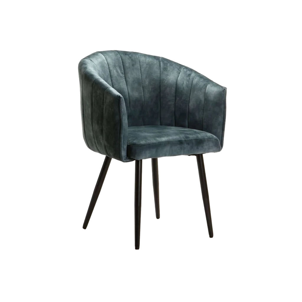 Vividitto - Patiza Deluxe Velvet Dining Chair -Teal