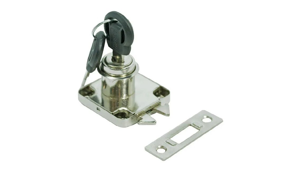 Slam Lock, 40mm, Key Different, Chrome Plated ( 2 pack) BY WOODLY