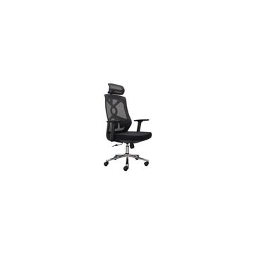 Adjustable Rolling Reception Chair With Headrest, Armrest And Wheels