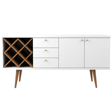 Liv Sideboard With Wine Rack -White/Natural