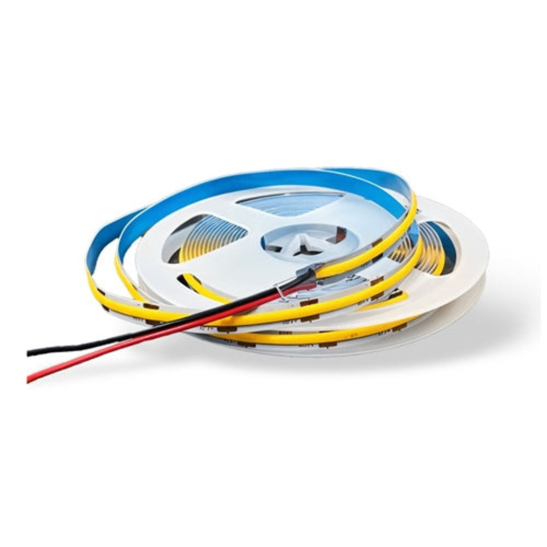 12v 8mm 320 LED Halo COB Strip Light IP20 5m Roll 6500k Bing Light