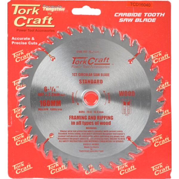 Blade Tct 160 X 40T 20/16 General Purpose Combination
