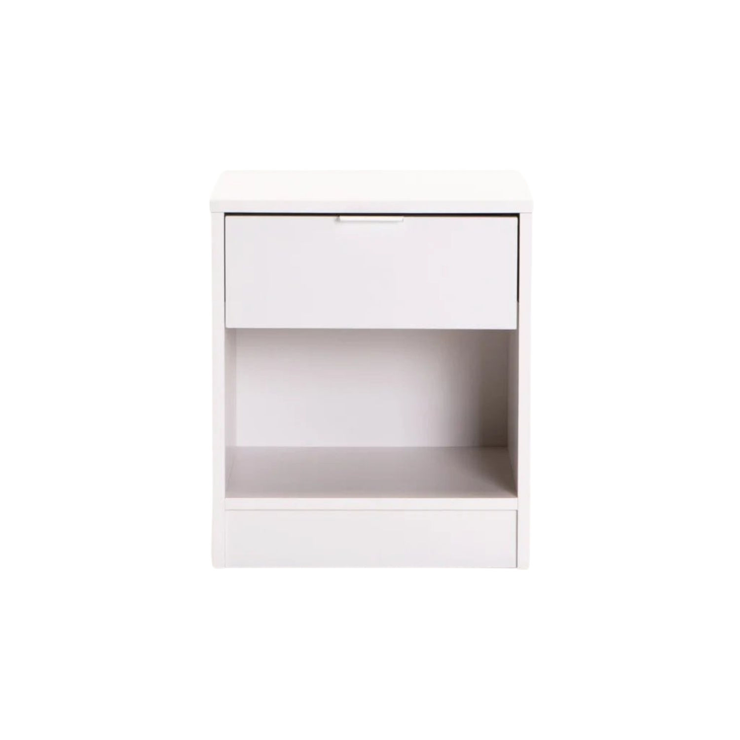 1 Drawer Pedestal Bedside Table - White