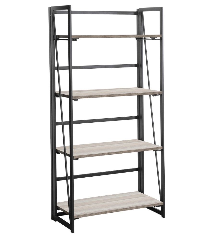 Vision 4 Tier Large Folding Bookshelf - Anti Tilt Safety & Easy Folds Away