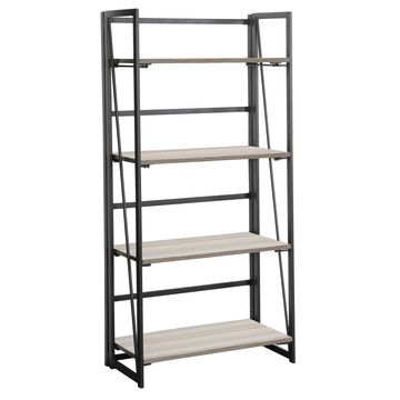 Vision 4 Tier Large Folding Bookshelf - Anti Tilt Safety & Easy Folds Away