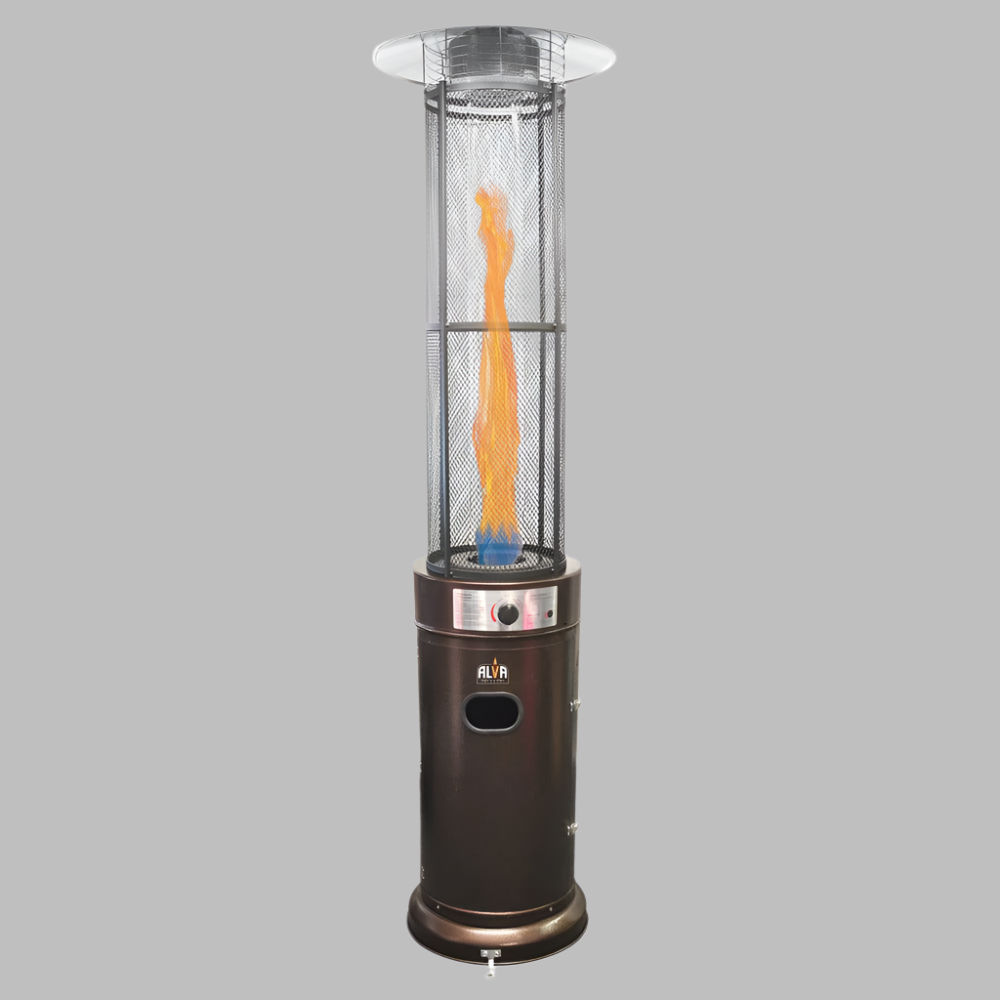 Gas Patio Heater Circular Glass Tube Style 2.1m Tall