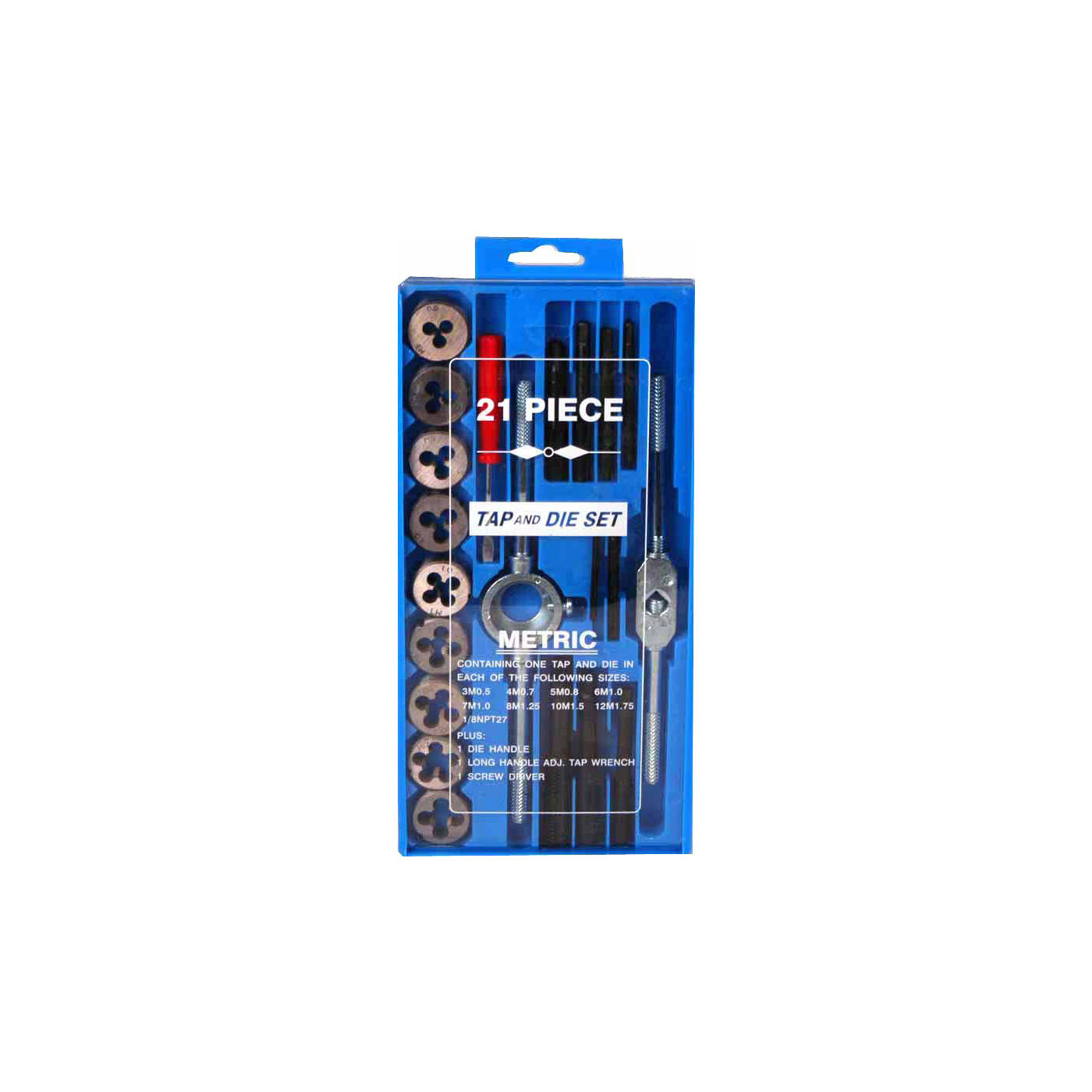 Tap and Die Set - 3-12mm - 21 Piece Box - 4 Pack