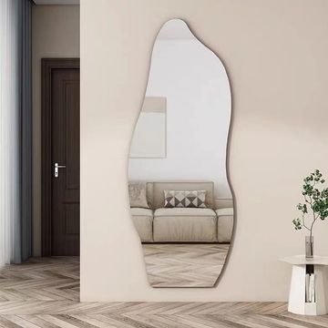 150x50cm Irregular Acrylic Mirror Sheet – 2mm Thick, Shatterproof, Self-Adhesive with Tape Strips