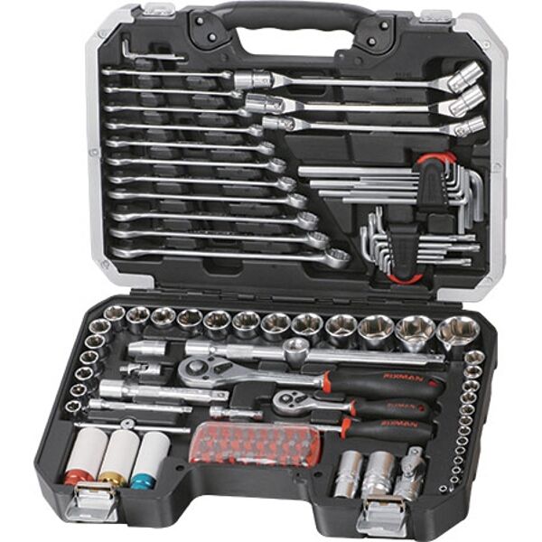 Fixman Socket Tool Set 111Pc 1/4"&1/2" Drive