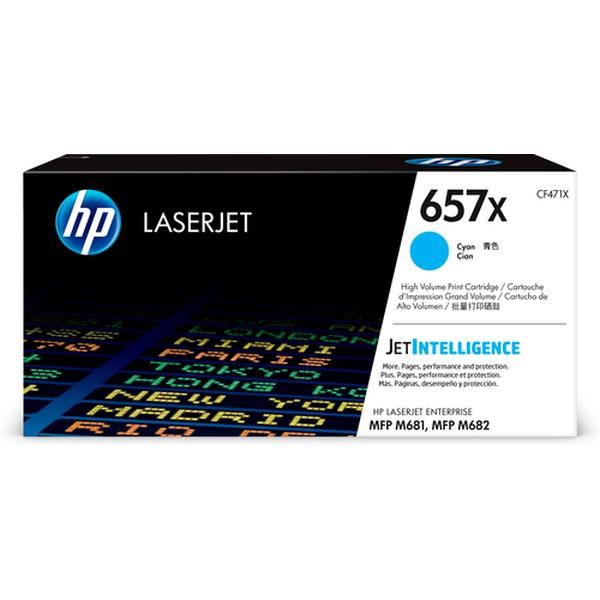 Hp # 657X High Yield Cyan Original Laserjet Toner Cartridge - Clj Mfp 681 M682