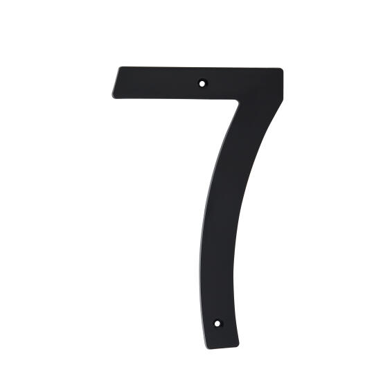 Number 7 plastic sign black mackie 200mm