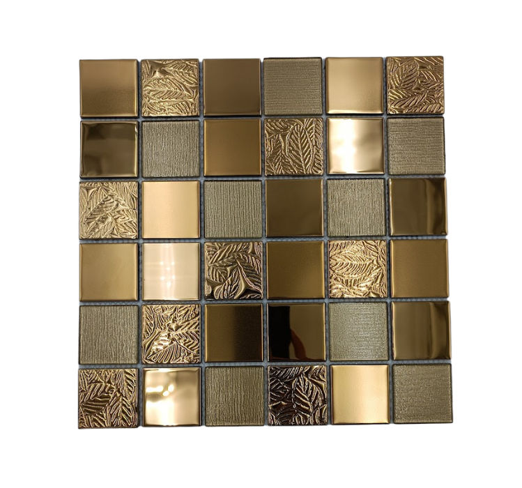 Mosaic Glass - Midas Gold 48mm - 300x300 (per sheet)