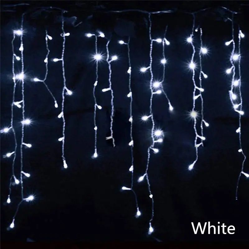 6M White LED Fairy Curtain Light Across 70cm And 38cm Drops - ZYF-D102