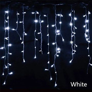 6M White LED Fairy Curtain Light Across 70cm And 38cm Drops - ZYF-D102